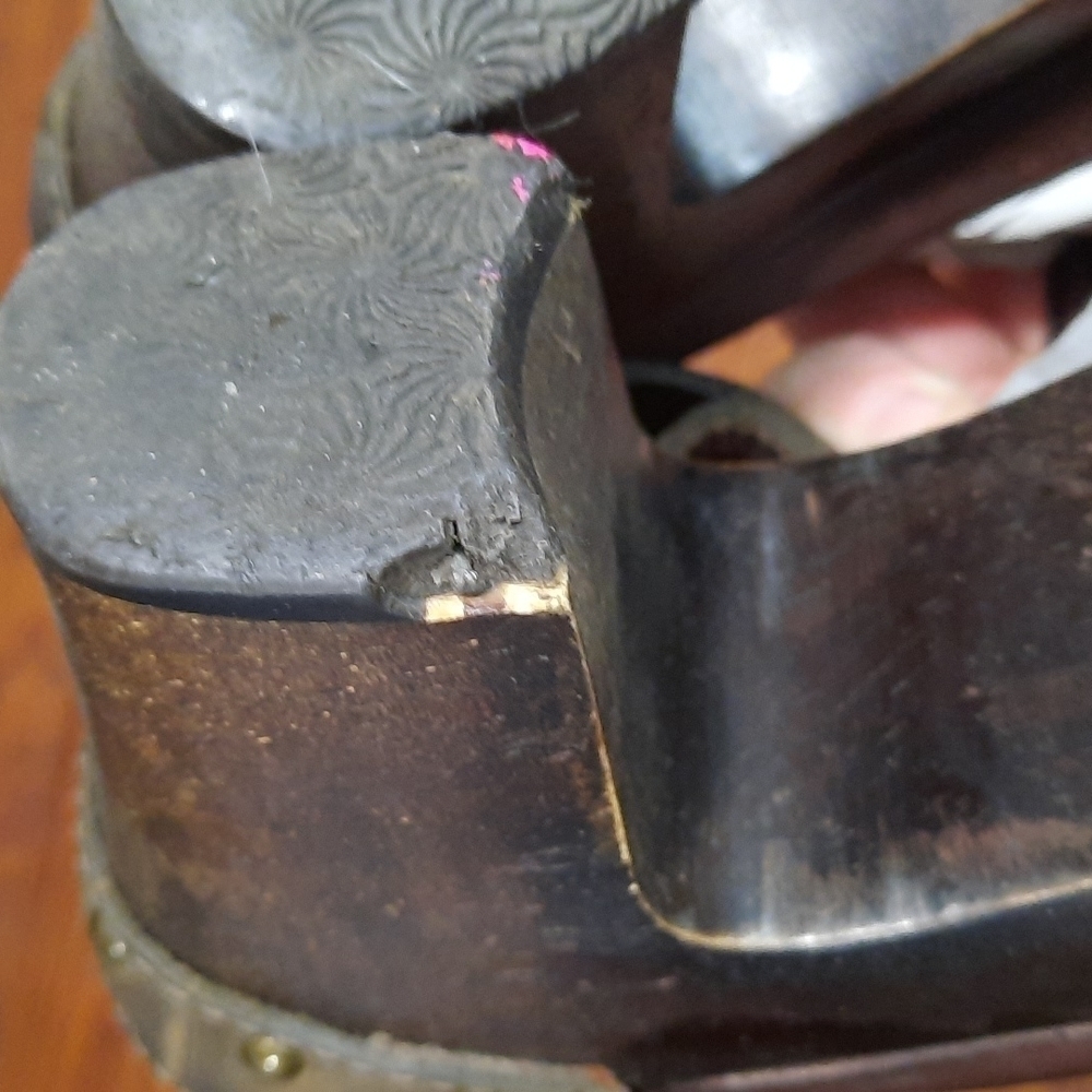 Dansko Ripley Brown Leather Studded Peep toe Sandals - Picture 5 of 7